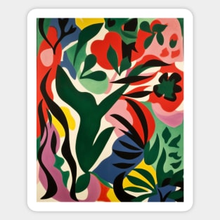 French Garden Abstract Composition Art Sticker